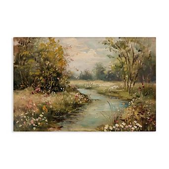 Stupell Home Decor Spring Stream Landscape Canvas Wall Art