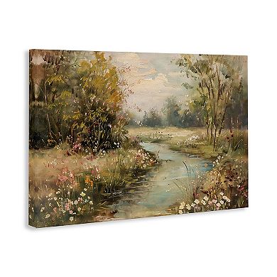 Stupell Home Decor Spring Stream Landscape Canvas Wall Art