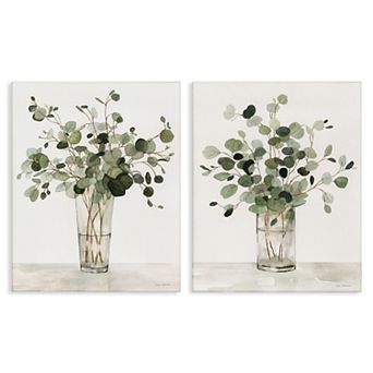 Stupell Home Decor Eucalyptus Herb Vases 2 pc Canvas Wall Art Set