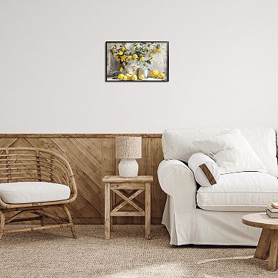 Stupell Home Decor Lemons & Canisters Still Life Framed Canvas Wall Art