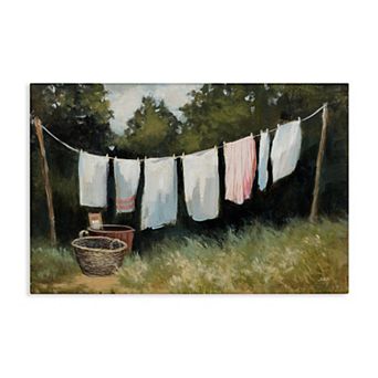 Stupell Home Decor Artistic Laundry Out To Dry Canvas Wall Art