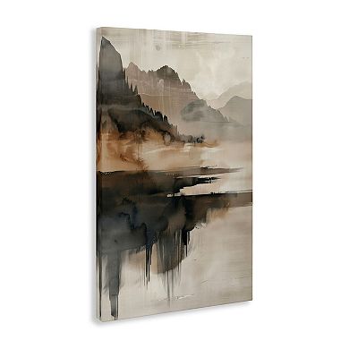 Stupell Home Decor Layered Opaque Mountain Reflection Canvas Wall Art