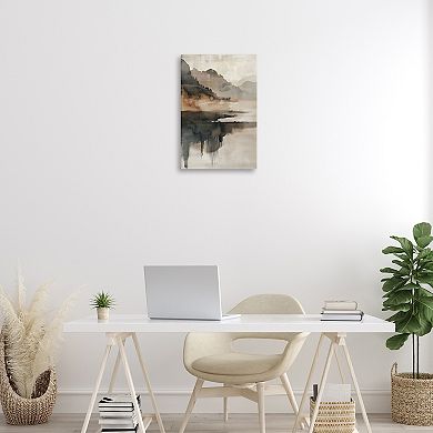 Stupell Home Decor Layered Opaque Mountain Reflection Canvas Wall Art