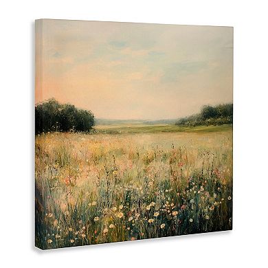 Stupell Home Decor Warm Wildflower Landscape Canvas Wall Art