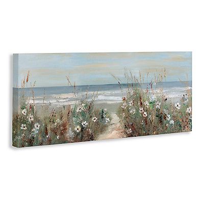 Stupell Home Decor Wildflower Coastline Beach Path Canvas Wall Art