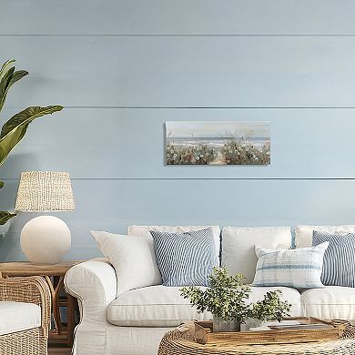 Stupell Home Decor Wildflower Coastline Beach Path Canvas Wall Art