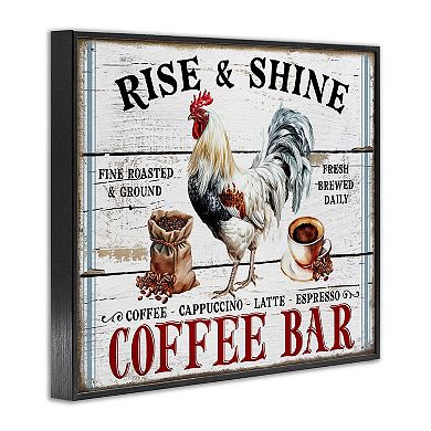 Stupell Home Decor Rise & Shine Coffee Bar Canvas Wall Art