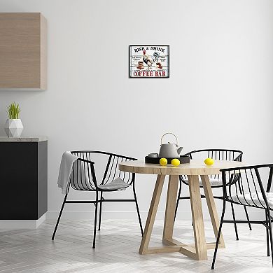 Stupell Home Decor Rise & Shine Coffee Bar Canvas Wall Art