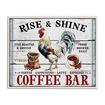 Stupell Home Decor Rise & Shine Coffee Bar Canvas Wall Art