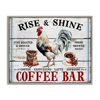 Stupell Home Decor Rise & Shine Coffee Bar Canvas Wall Art