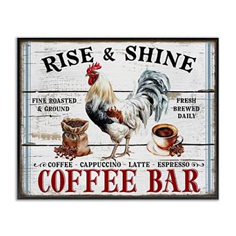 Stupell Home Decor Rise & Shine Coffee Bar Canvas Wall Art