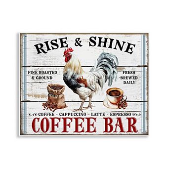 Stupell Home Decor Rise & Shine Coffee Bar Canvas Wall Art