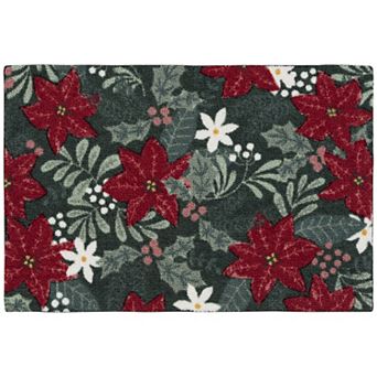 St. Nicholas Square® Poinsettia Carved Rug
