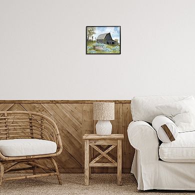 Stupell Home Decor Blue Floral Country Garden Canvas Wall Art