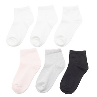 Girls SO® 6-Pack Super Soft Ankle Socks