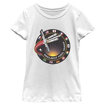 Girls 6-16 Project Hail Mary Circle Emblem Graphic Tee