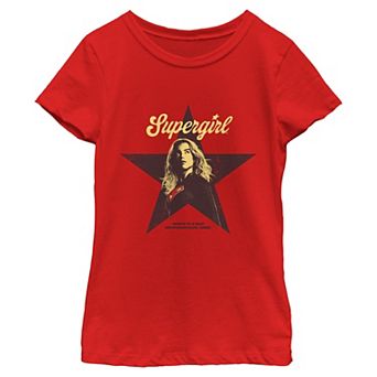 Girls 6-16 DC Comics Supergirl Star Portrait Graphic Tee