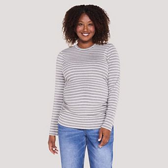 Maternity Motherhood® Long Sleeve Crewneck Tee with Side Ruching