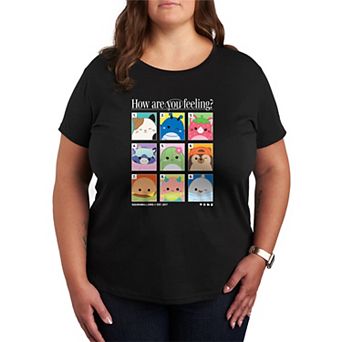 Plus Size Squishmallows How Are You Feeling Grid Graphic Tee