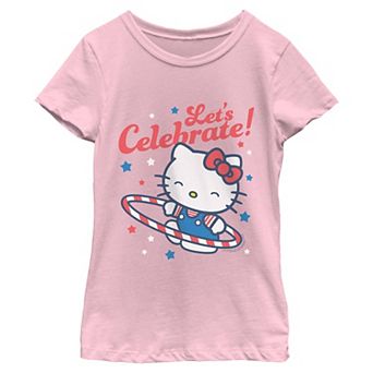 Girls 7-16 Hello Kitty Americana Let's Celebrate Graphic Tee