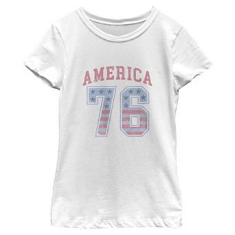 Girls 7-16 America 76 Short Sleeve Graphic Tee