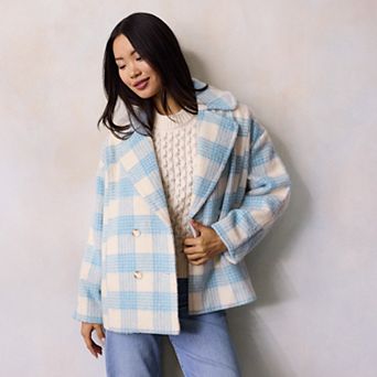 Petite LC Lauren Conrad Cocoon Peacoat