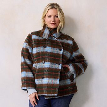 Plus Size LC Lauren Conrad Double Breasted Coat