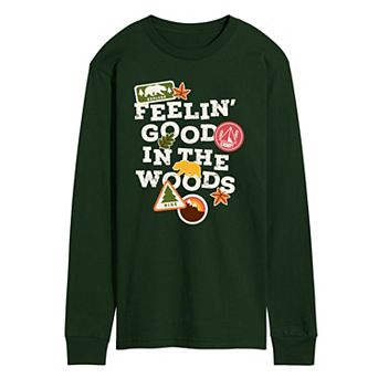 Men's Feelin' Good In The Woods Long Sleeve Graphic Tee