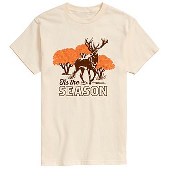 Big & Tall Fall Deer 'Tis the Season Graphic Tee