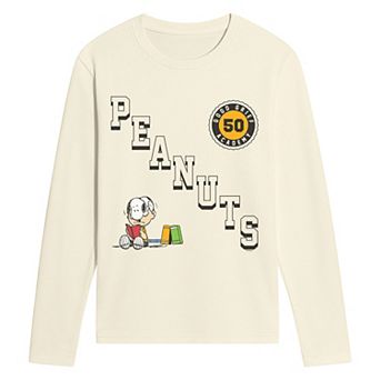 Men's Peanuts Good Grief Academy Long Sleeve Graphic Tee