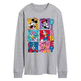 Men's Disney's Mickey & Friends Yearbook Photos Long Sleeve Graphic Tee