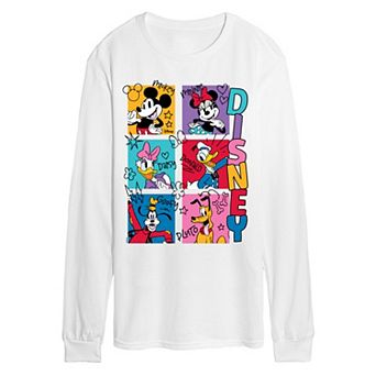 Men's Disney's Mickey & Friends Yearbook Photos Long Sleeve Graphic Tee