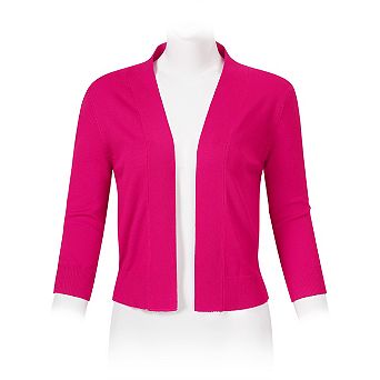 Women's 3/4 Sleeve Shrug Open Front Cropped Bolero Cardigan