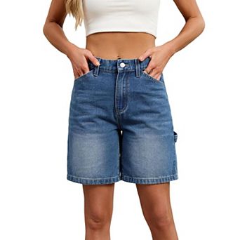Women's Casual Denim Shorts Breathable Summer Bottoms with Wide Leg