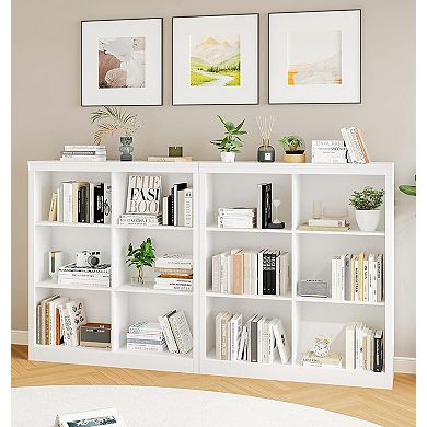 53" 6-Cube Bookcase: Engineered Wood Organizer with Anti-Tip Kit for Home