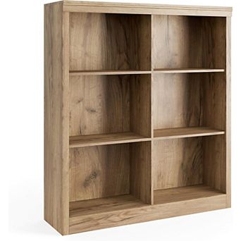 53" 6-Cube Bookcase: Engineered Wood Organizer with Anti-Tip Kit for Home