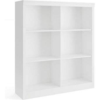 53" 6-Cube Bookcase: Engineered Wood Organizer with Anti-Tip Kit for Home