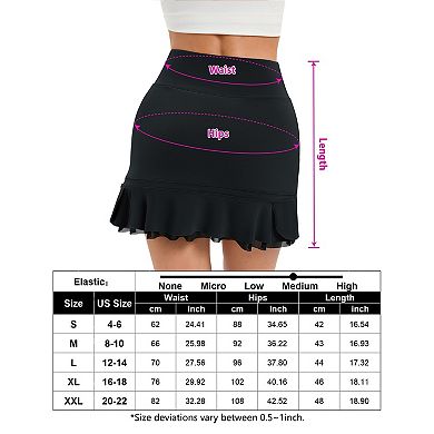 Women's Shorts with Skirt Cover 2-in-1 Athletic Skort