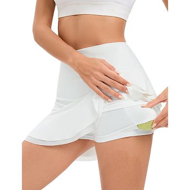 Women's Shorts with Skirt Cover 2-in-1 Athletic Skort