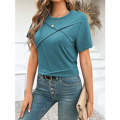 Women's Casual Short Sleeve Crewneck T-Shirt