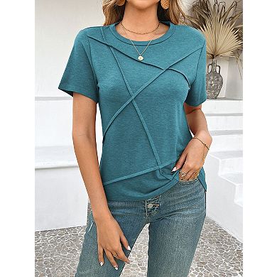 Women's Casual Short Sleeve Crewneck T-Shirt