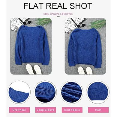 Hollow Cable Knit Pullover Sweater