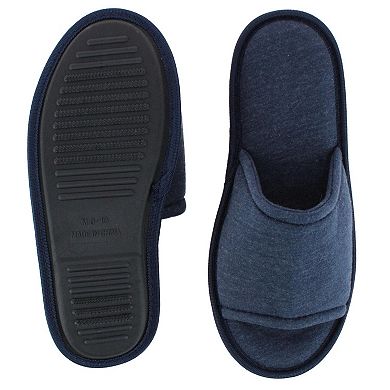CTM Men's Open Toe Slide House Slippers
