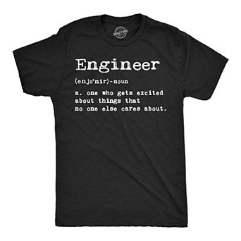 Mens Engineer Definition T Shirt Funny Sarcastic Science Tee
