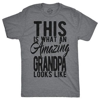 Mens This is What An Amazing Grandpa Looks Like T Shirt Funny Family Tee for Guys