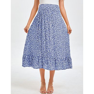 Women's Maternity High Waist Semi Skirt
