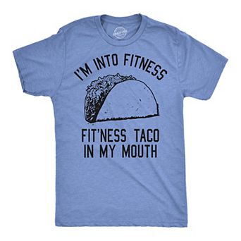 Mens Fitness Taco Funny T Shirt Humorous Gym Graphic Novelty Sarcastic Tee Guys