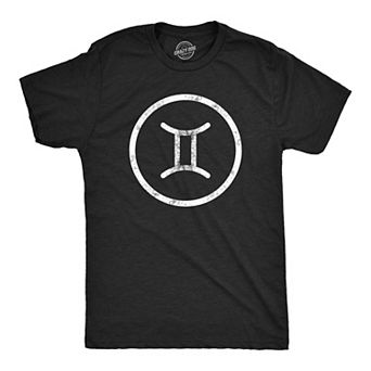 Mens Zodiac Gemini T Shirt Cool Astrology Gift Horoscope Birthday Star Sign