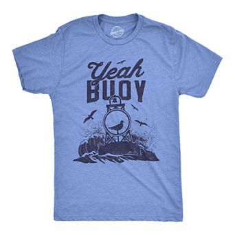 Mens Yeah Buoy T Shirt Funny Seagull Beach Vacation Tee