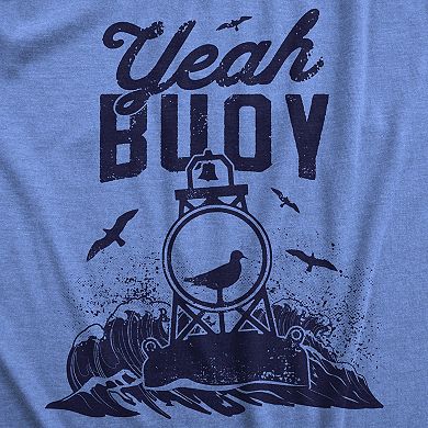 Mens Yeah Buoy T Shirt Funny Seagull Beach Vacation Tee